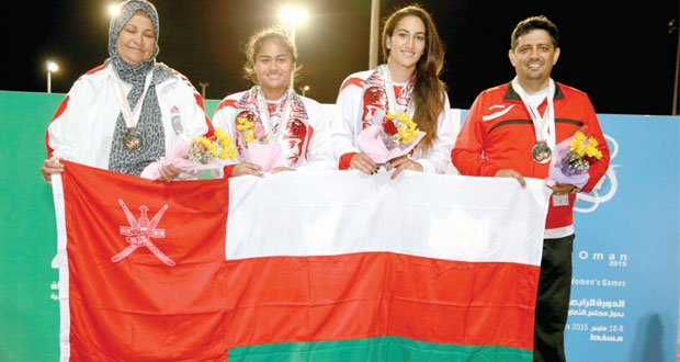 في فعاليات دورة رياضة المرأة الخليجية..منتخبنا لأم الألعاب يتوج بـ 7 ميداليات ملونة والنبهانية تكسب ذهب التنس