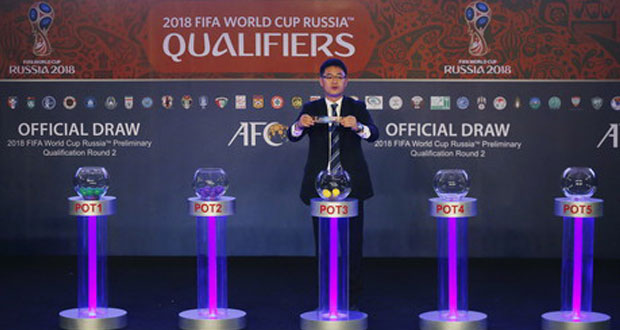 في قرعة التصفيات الآسيوية المؤهلة لكأس العالم 2018 
