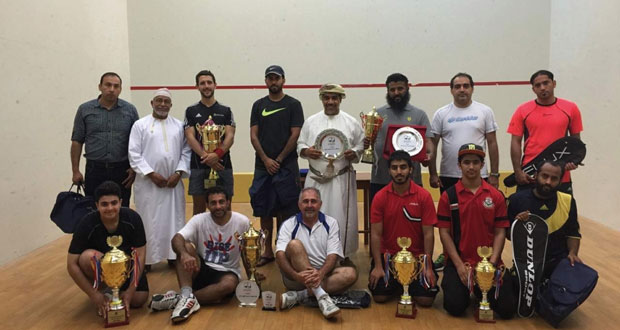 جمال البرواني يتوج بلقب بطولة صحار المفتوحة للاسكواش .. وقيس العنقودي بطلا لفئة الناشئين