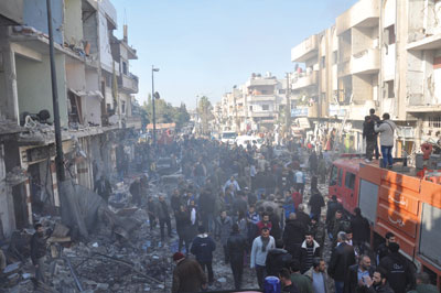  سوريا: الإرهاب يغتال 14 قتيلا فـي حمص .. واتفاق يخلي 3 بلدات من المسلحين
