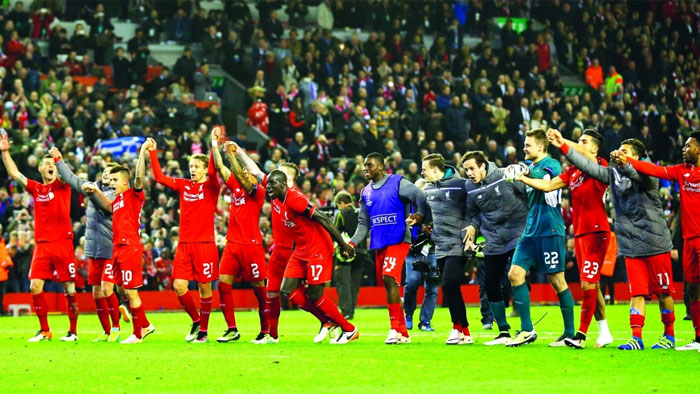 ليفربول يجتاز عقبة دورتموند فى إثارة كبيرة وفياريال وأشبيلية وشاختار إلى نصف النهائي