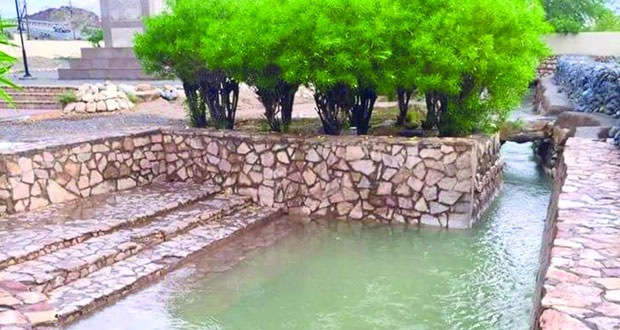 أفلاج ولاية نـزوى تروي المزارع والبساتين بغزارة