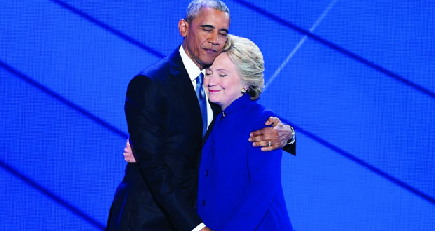  أوباما يعلن دعمه الكامل لكلينتون ويشن هجوماً على الجمهوريين