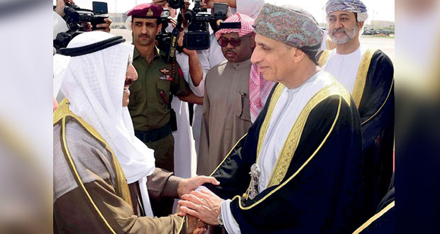 أمير الكويت يعرب عن تقديره لجلالة السلطان وشكره لحفاوة الاستقبال