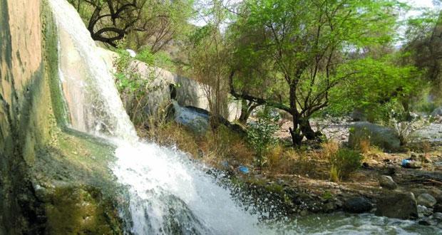 عقب نزول المطر وجريان الأودية..الشلالات المائية بتنوف ترسم مشهدا بديعا للزوار
