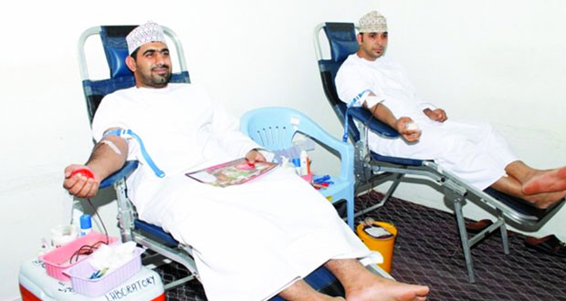 3041 عدد المتبرعين بالدم بعبري خلال العام الماضي