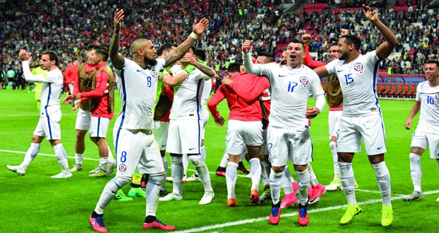 في كأس القارات : صقور تشيلي تصعد للنهائي ..اصطادت سحرة البرتغال بركلات الترجيح