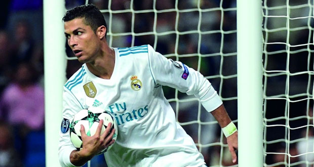 ثنائية لرونالدو وانتصارات لافتة لمانشستر سيتي وتوتنهام وتعادل ليفربول في دوري أبطال أوروبا