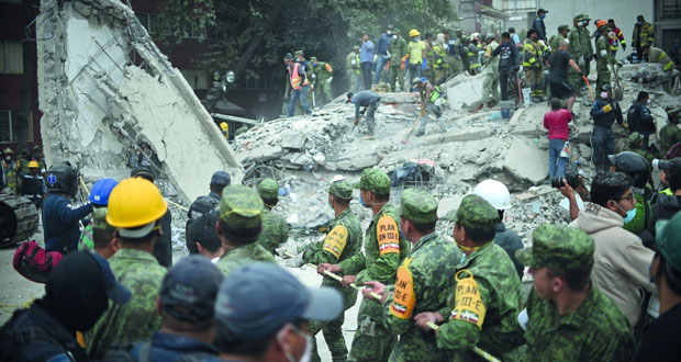 عشرات القتلى والجرحى والمفقودين بزلزال عنيف في المكسيك