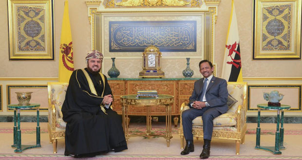 تهاني جلالته لسلطان بروناي دار السلام ينقلها أسعد بن طارق