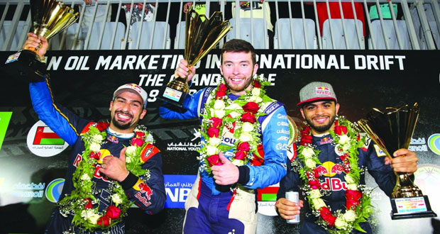  في بطولة "نفط عُمان " الدولية للانجراف.. جيمس يتوج باللقب ودحام يحصد المركز الثاني والحديدي ثالثا