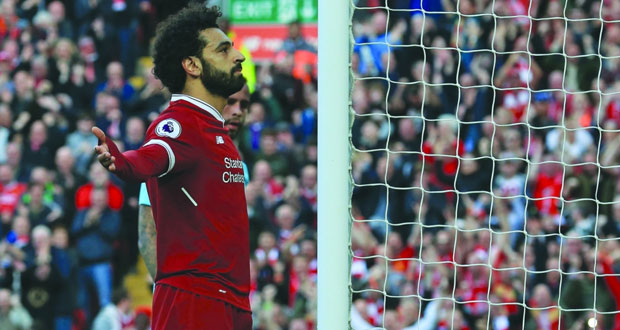 الهدف الـ 40 لمحمد صلاح