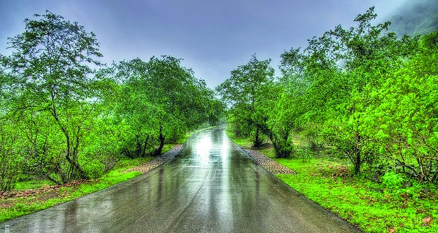 تواصل هطول الأمطار على عدد من ولايات محافظة ظفار