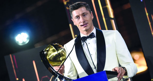 في جوائز جلوب سوكر: ليفاندوفسكي الأفضل في 2020 ورونالدو لاعب القرن