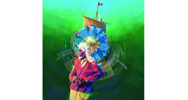 سالم السلامي يبرز الهوية الوطنية بالرسم الرقمي &laquo;عمان الماضي والمستقبل&raquo;