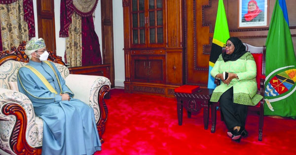 رسالة خطية من جلالة السلطان إلى رئيسة تنزانيا