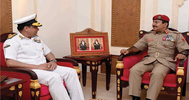 بحث الموضوعات العسكرية ذات الاهتمام المشترك بين سلطنة عمان والهند