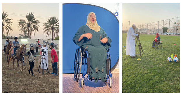 فريق «بالإعاقة نبدع» ينتهي من تصوير أعماله الفنية الخاصة بمناسبة يوم المرأة العمانية