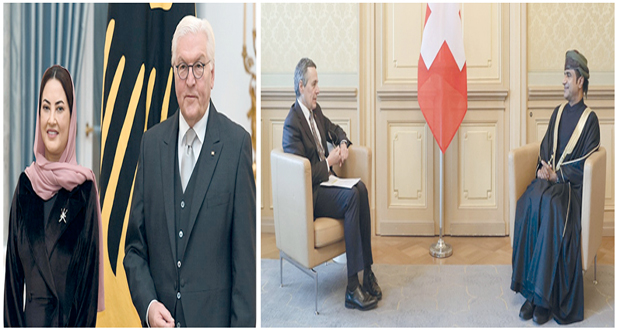 سفيرا سلطنة عمان لدى الاتحاد السويسري وألمانيا يقدمان أوراق اعتمادهما
