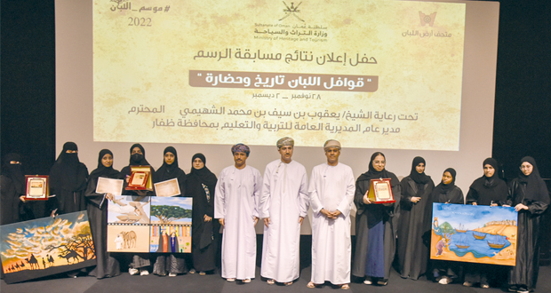 تكريم الفائزين فـي مسابقة الرسم «قوافل اللبان تاريخ وحضارة» بمحافظة ظفار
