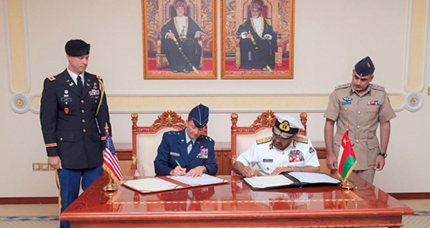 التوقيع على برنامج تعاون عسكري وأمني بين سلطنة عمان وأميركا