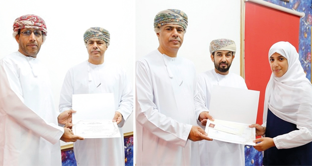 تكريم المجيدين فـي الأولمبياد الوطني للابتكارات العلمية بالبريمي