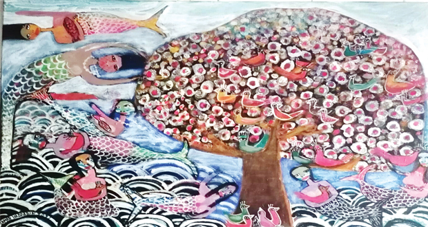 لوحات الفنانة الأردنية سمر حدادين.. محاكاة الطبيعة بالألوان
