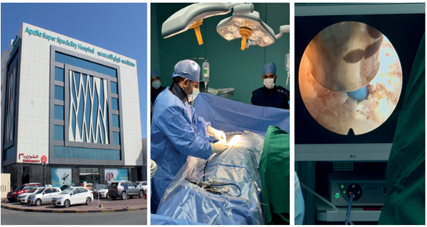 إجراء أول عملية استئصال الديسك بالمنظار من خلال الثقب الفتقي في سلطنة عمان بمستشفى أبولو
