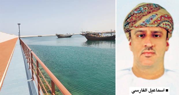 تطوير ميناء الصيد البحري بصور ليتواءم مع الأنشطة السياحية والرياضية والصحية .. ونسبة الإنجاز 85 %