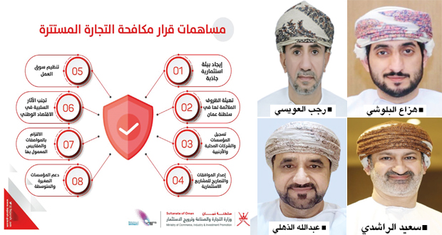 كتاب ورجال أعمال يؤكدون أن قرار مكافحة التجارة المستترة يسهم فـي إيجاد بيئة استثمارية جاذبة فـي سلطنة عمان
