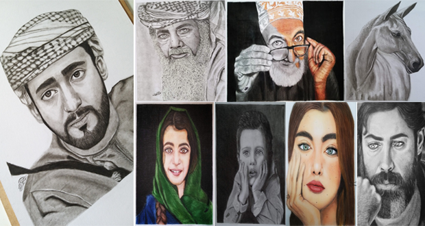 بالفرشاة عزفت أغنية الألوان خديجة الشملية .. تغوص فـي تفاصيل الفكرة لترسم ملامح أعمالها الفنية