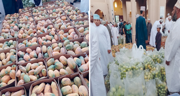 وفرة فـي المحاصيل الزراعية بسوق نـزوى