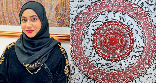 بالزخرفة .. التشكيلية فردوس شافـي تتفاعل مع يوم اللغة العربية