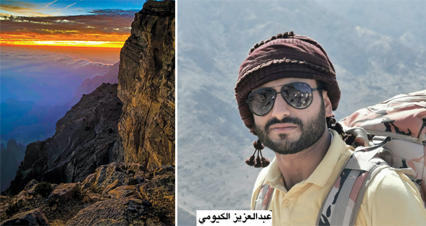 الرحالة الكيومي يقطع 100 كم من قمة جبل شمس حتى ساحل الباطنة